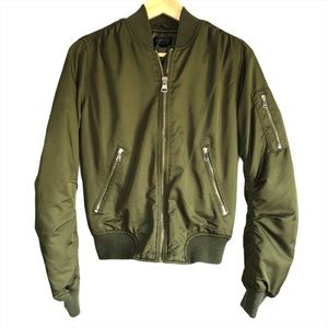 Topshop Quilted bomber jacket